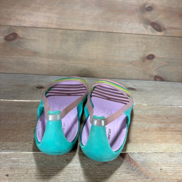 crocs isabella huarache womens size 6 shoes multicolor slip on work flats - Picture 5 of 10